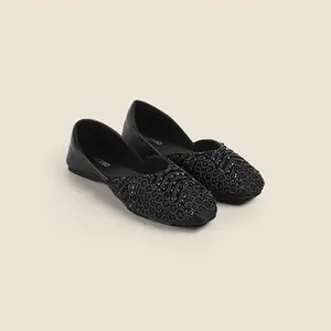 Metro Women Black Ethnic & Traditional Slip On UK/4 EU/37(35-1403)