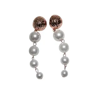 Western Rosegold Pearl Earrrings for Women & Girls