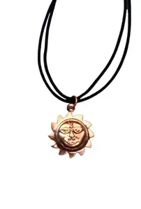 ishaSpirituals copper sun face locket for kids Original & Pure Copper made Surya/Sun Face Pendant/Locket for Men, Women & Child for restrict evil energy
