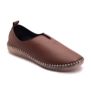 Michael Angelo Brown Casual Synthetic Loafers for Women (MA-6311)