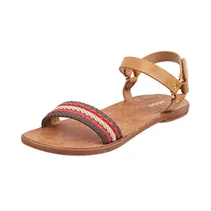 Mochi Womens Synthetic Tan Sandals (Size (4 UK (37 EU))