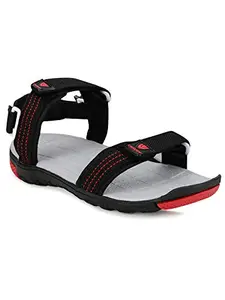 Campus Men's 2GC-07 Outdoor Sandals BLK/RED - 7UK/India