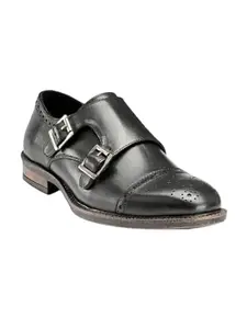 TEAKWOOD LEATHERS Men Black Monks Shoes