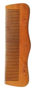 Shine Art and Crafts Wooden Hair Comb Sandalwood Comb Medium Tooth for Head Hair, Beard, Mustache Beautiful Comb for Men and Women (Pack of 1)