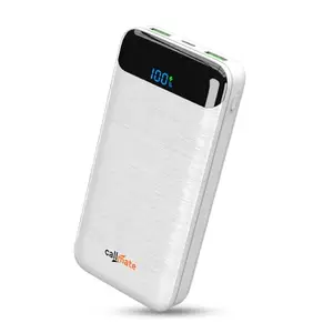 CALLMATE Chargemaster 200 Fast Charing 20000mAh Power Bank, 23W (2X QC3.0 USB Output & Type C PD), Power Delivery, Quick Charge for iPhone, Android & Other Devices (Lithium Polymer) (White)