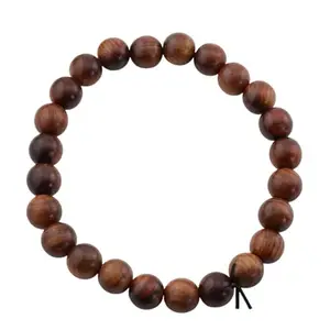 AAMRAPALI SILVER GEMS AAMRAPALI Handcrafted Natural Wood Bracelet - Metal Free, 8mm - Versatile Fashion | Stone Beads Bracelet | Focus on Heart Chakra | Stunning Gem Patterns Tones | Experience Serenity and Elegance: Embra
