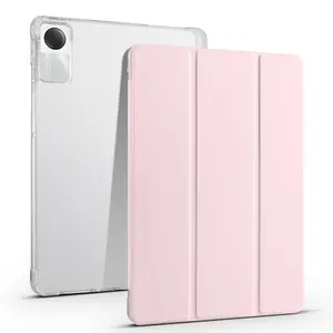 ZORSOME متوافق مع حافظة Xiaomi Redmi Pad SE مقاس 11 بوصة 2023، حافظة حماية نحيفة وخفيفة الوزن، غطاء ذكي مقاوم للصدمات مع غطاء خلفي شفاف مع حامل قلم، تنبيه/غفو تلقائي (Color : Pink)
