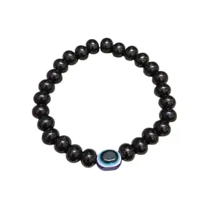 Natural Black Obsidian Bracelet | 8 MM Beads Stretchable Bracelet Lab Certified