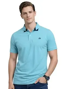 ADRO Polo Tshirt for Men | 100% Cotton Polo T Shirt | Regular Fit Half Sleeve Mens Polo Neck T-Shirt