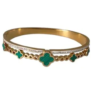 The Aude Fashion ANTI TARNISH STYLISH GOLD TONE BANGLE BRACELET