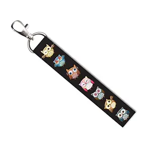 ISEE 360® Owl Birds Lanyard Tag with Swivel Lobster for Gift Luggage Bags Backpack Laptop Bags L X H 5 X 0.8 INCH