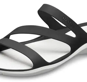​crocs Women Swiftwater Sandal W Black/White Sandal - 9 UK (203998-066)
