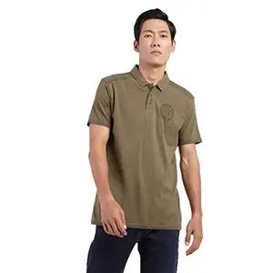Levi's Cotton Men's Fitted Polo Shirt (A2873-0002_Olive Green Small)