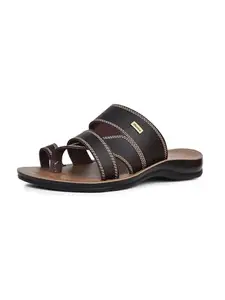 Bata Men's Slip-on Sandal - BROWN (7 UK) (8714214)
