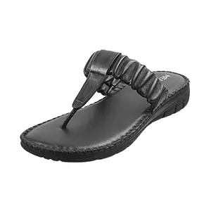 Metro Womens Synthetic Black Slippers (Size (8 UK (41 EU))