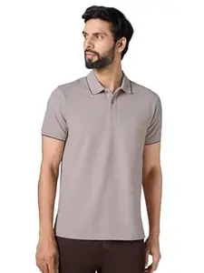 XYXX Accent Men's Solid Cotton Polo T Shirt | Collar Tshirts | Half Sleeves | Solid-Slim Fit