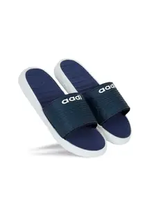 AADI Men's Blue Synthetic Leather Daily Use Casual Sliders/Flip Flop & Slippers