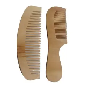 Beautiflame Natural Wooden Toothed Anti-Static Hair Comb for Men And Women 2pcs