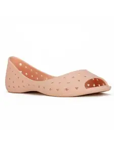Bata Women's Peep Toe Ballet Flat - Pink (7 UK) (5525315)