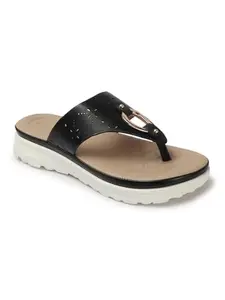 ELLE Women Sandal,Black,UK-6