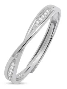 ZAVYA 925 Sterling Silver Ring for Women | Rhodium Plated, Adjustable | Gift for Women & Girls | With certificate of Authenticity and 925 Hallmark