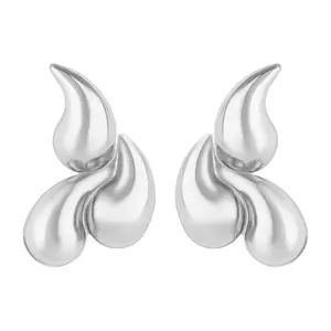 I Jewels Fashion Latest Stylish Trendy Lightweight Dangle Earrings For Women (Silver)