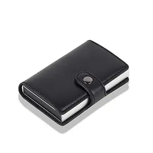 AE Mobile Accessories AE New Antitheft Men and Women Credit Debit Card Holder PU Leather RFID Cases Business Card Pocket (Black) (C290)