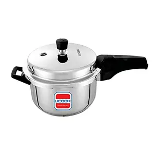 Ucook Sandwich Bottom Stainless Steel Induction Base Outerlid Pressure Cooker, 5 LTR, Silver, Standard (PC0362) price in India.