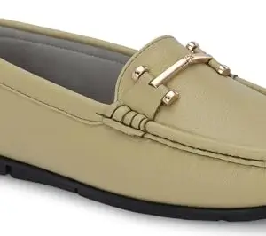 AFROJACK Casual | Latest Collection | Comfortable Stylish Solid Slip-On Bellies & Ballerina Office Wear Formal Bellies Latest Ballet Flats Shoes for Womens & Girls (Lime Green, 4)