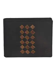 Second SKIN Men's Genuine Leather Two Fold Wallet (SSMW-1505), Black (SSMW-1505BLACK)