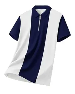 Enitor Stylish Half Sleeves Polo Neck T-Shirt for Mens, Casual Wear T-Shirt for Men, Formal Half Zipper T-Shirts for Boys, Summer Wear Tshirts for Boy