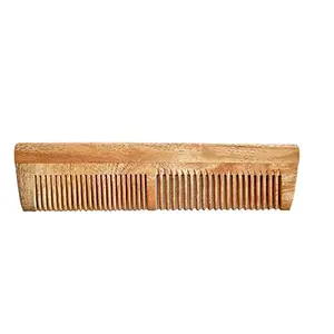 VRINI natural neem wood comb. Neem comb with fine and wide tooth for men and women.