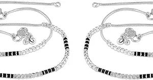 Lila Jewellery Traditional Jewellery For All Occassions Anklets Payal Pair for Women/Girls Alloy Anklet - Bzr_Combo Payal-107-Super P(2-Pair Same)