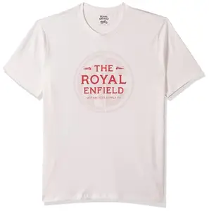 Royal Enfield Men's Classic Fit T-Shirt (TSS240074_White 3XL)