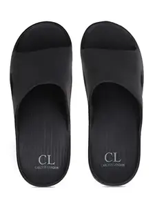 Carlton London Men's Sliders, Black, 8