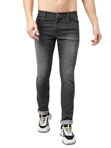 STUDIO NEXX Men's Tapered Fit Med Grey Jeans - VISTA22_MEDGREY_48