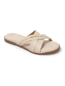 Carlton London Women Sandal,Cream,UK-6