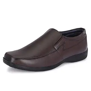 AZZARO BLACK Men's Synthetic Leather Slip-On Casual Shoes,6,Brown(for_4641_BRN_6)
