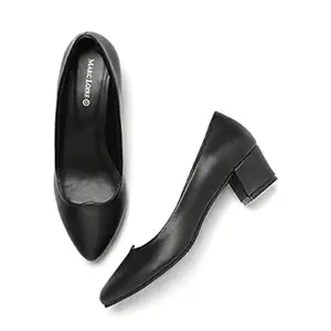 Marc Loire Women's Formal Block Heel Pump Shoes for Office, Party and Formal Occasions.