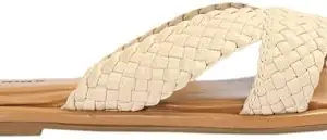 Max Women Braided Strap Flats(Beige_38)