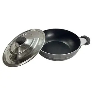 eslite Aluminium Deep Fry Kadhai for Kitchen, Scratch Resistant Cookware for Cooking Frying with PFOA Free Coating, Bakelite Cool Touch Handle, Stainless Steel Rivets, 1 Year Warranty (Black) price in India.