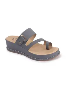 Carlton London Women Sandal,Dark Grey,UK-6