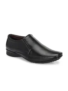 BUCIK Men Comfortable Lightweight Slip On Formal Shoes Black