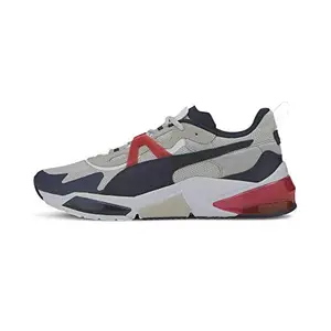 Puma Unisex Adult LQDCell Optic Pax Gray Violet-Peacoat-High Risk Red Running Shoe-8 Kids UK (19412205)