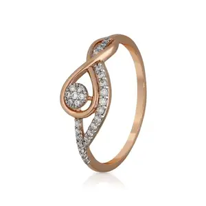 Malabar Gold & Diamonds BIS Hallmark (750) 18k Rose diamond Ring for Women, Casual Ring