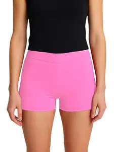 Arc de Shapes Women's Boy Shorts Panty Underwear for Girls & Ladies with Soft Cotton Blend Fabric Baby Pink-M
