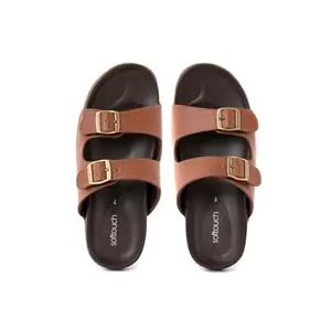 Khadim's Softouch Brown Casual Slip On Sandal for Men (1147933)