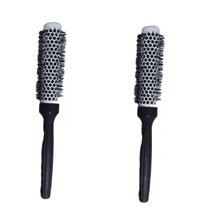 G Krishna Naturals Small Roller Hair Brushesfor Women & Men | Durable Long Lasting Wood Kangi for Natural Hair Growth(Pack of 2)(GKNH2-08)