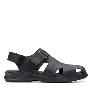 Clarks Mens 26158014 Black Blk Tumbled Lea Sandal - 7 UK (261580137)