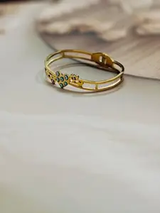 Korean Style Women's Kada Bracelet, Anti-Tarnish Finish, Stylish Design,Heart Design